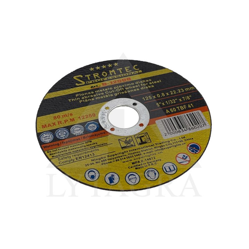Metalo pjovimo diskas Stromtec D-12508 125x0.8x22.2