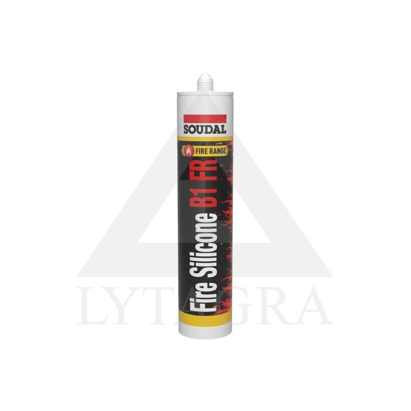 Atsparus ugniai, neutraliai kietėjantis silikono hermetikas SOUDAL Fire Silicone B1 FR
