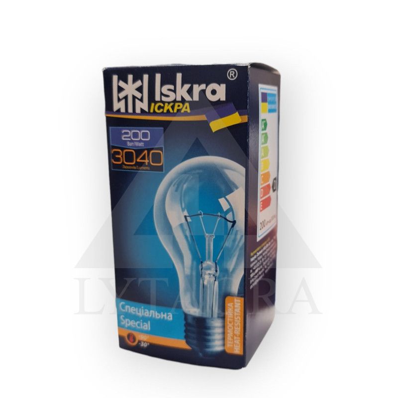 Lemputė kaitrinė pramoninio apšvietimo A60 200W E27, Iskra