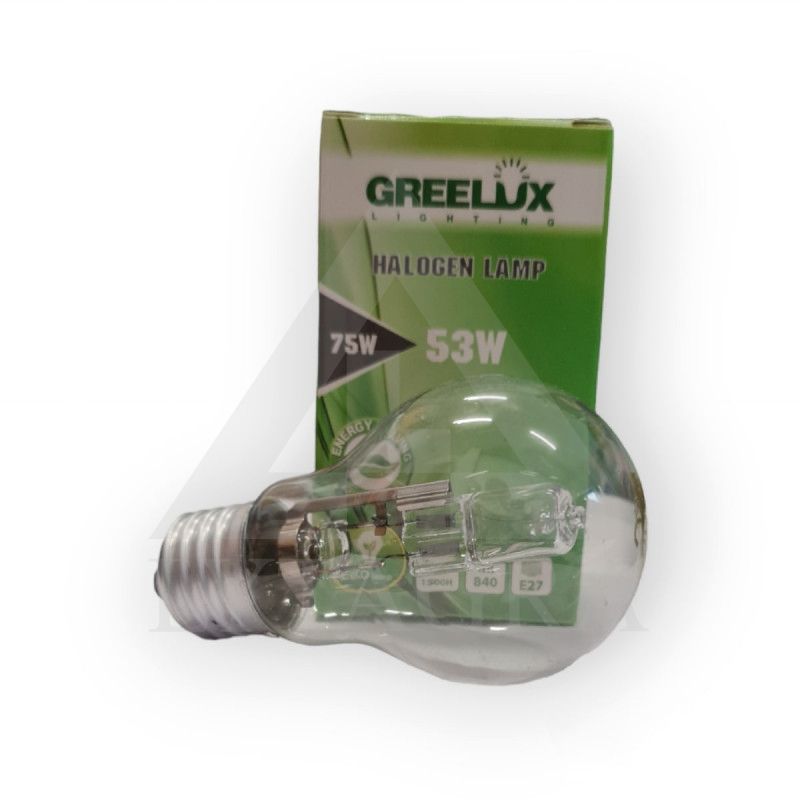 Lemputė halogeninė ECO Halogen A55, skaidri, 230V 53W
