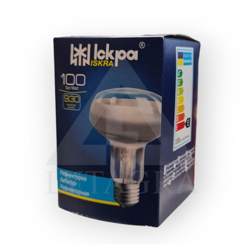 Lemputė kaitrinė pramoninio apšvietimo reflektorinė R80 100W E27, Iskra