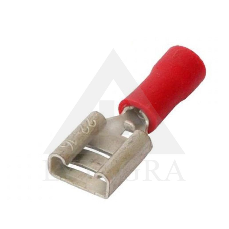 KST61 LIZDAS 6.35MM  0.5-1.5MM2 LAIDUI  RAUDONAS