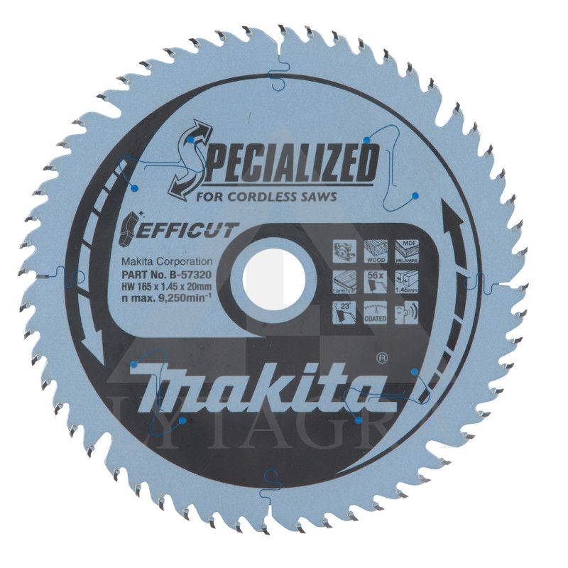 Diskas medžiui 165x20x1 Makita B-57320