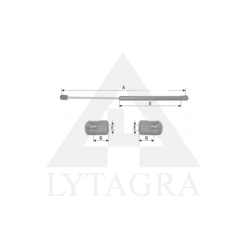 Dujinis amortizatorius galinio lango 25/870-115