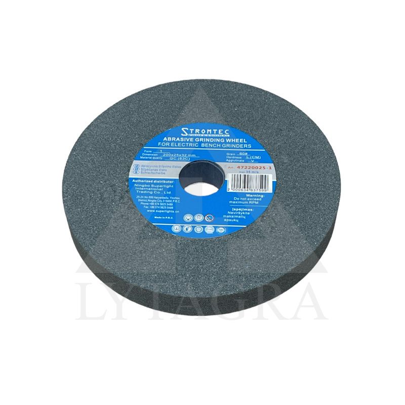 Metalo šlifavimo diskas Stromtec 47220025-1, 200x25x32 63C