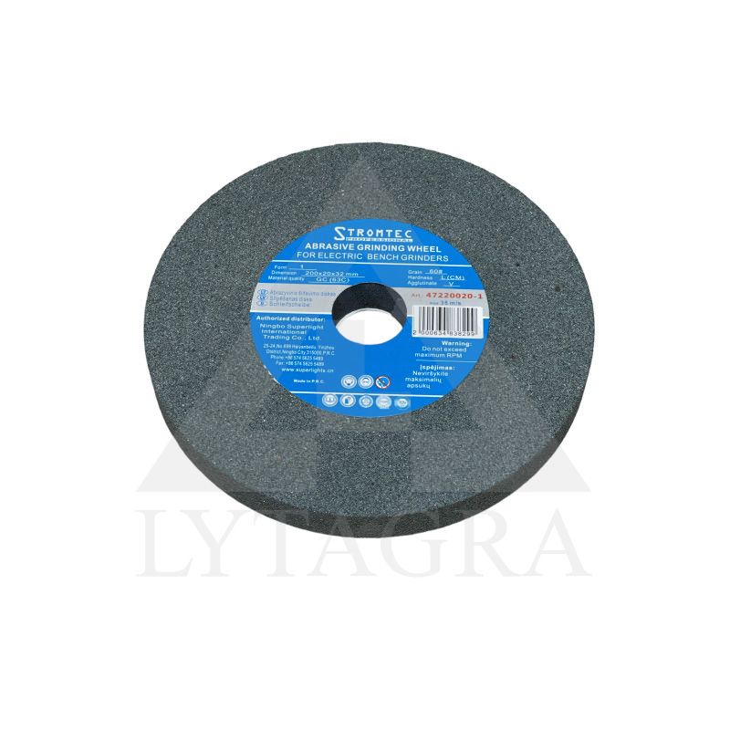 Metalo šlifavimo diskas Stromtec 47220020-1 200x20x32 63C