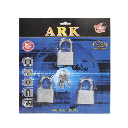 4504297 SPYNELĖS PAKABINAMOS 3 VNT. 50MM 1 RAKTAS