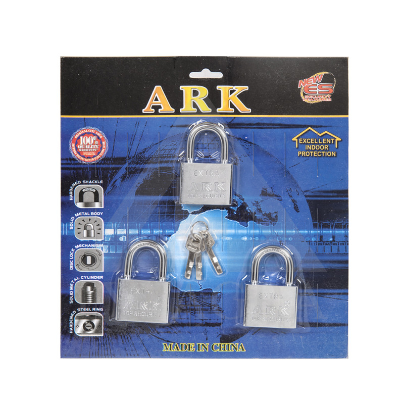 4504297 SPYNELĖS PAKABINAMOS 3 VNT. 50MM 1 RAKTAS