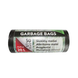 HDPE ŠIUKŠLIŲ MAIŠAS 20L 50VNT/RUL.