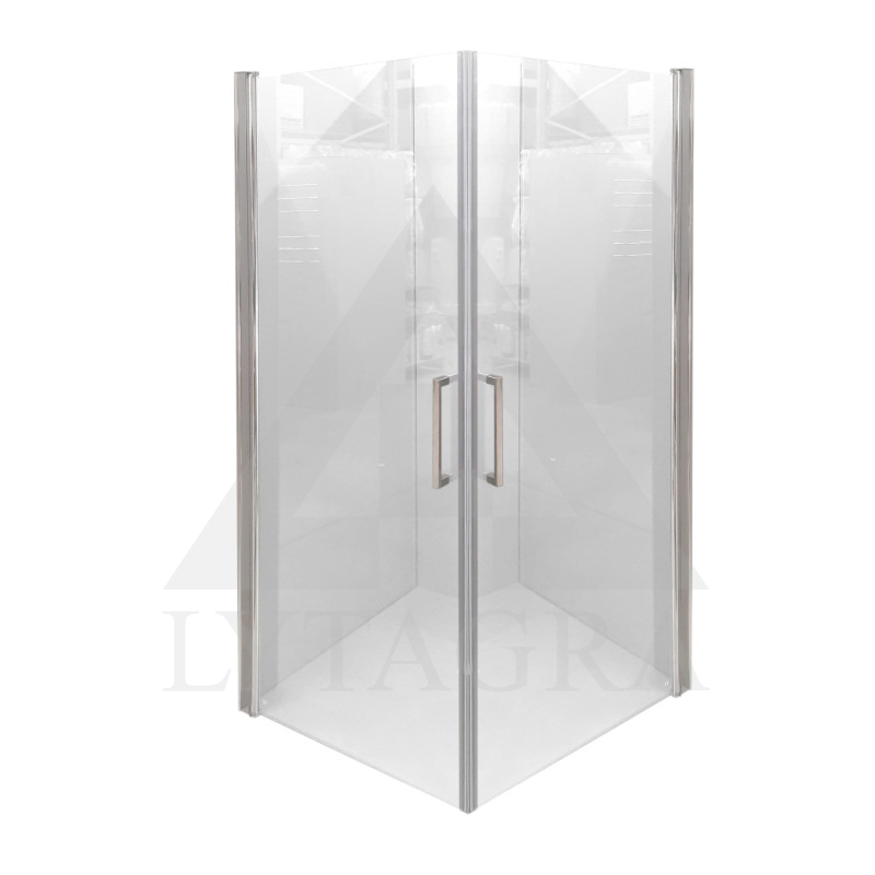 DVIEJŲ DURŲ STIKLINĖ DUŠO SIENELĖ  90X90 190312