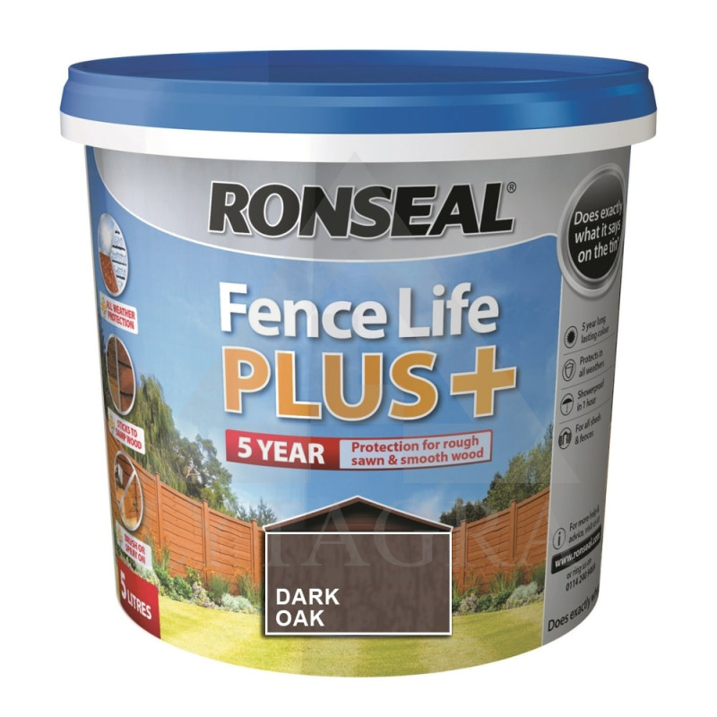 IMPREGNAN.MED.RONSEAL FENCE LIFE PLUS 5L DARK OAK