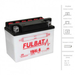 AKUMULIATORIUS FULBAT 4AH 56A 12V YB4L-B 184476