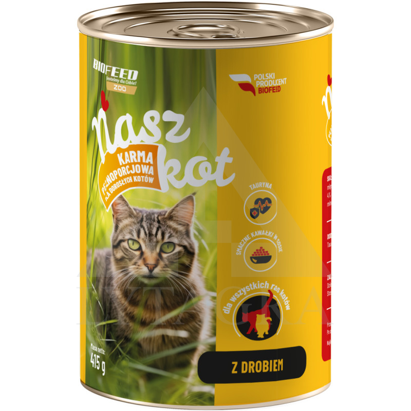 Konservai katėms su vištiena 415 g BFV - 0390/ERB-0693