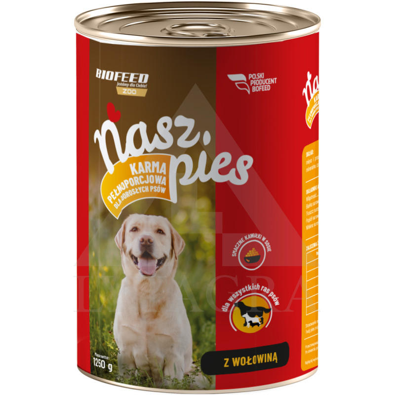 Konservai šunims su jautiena 1250 g BFV - 0357