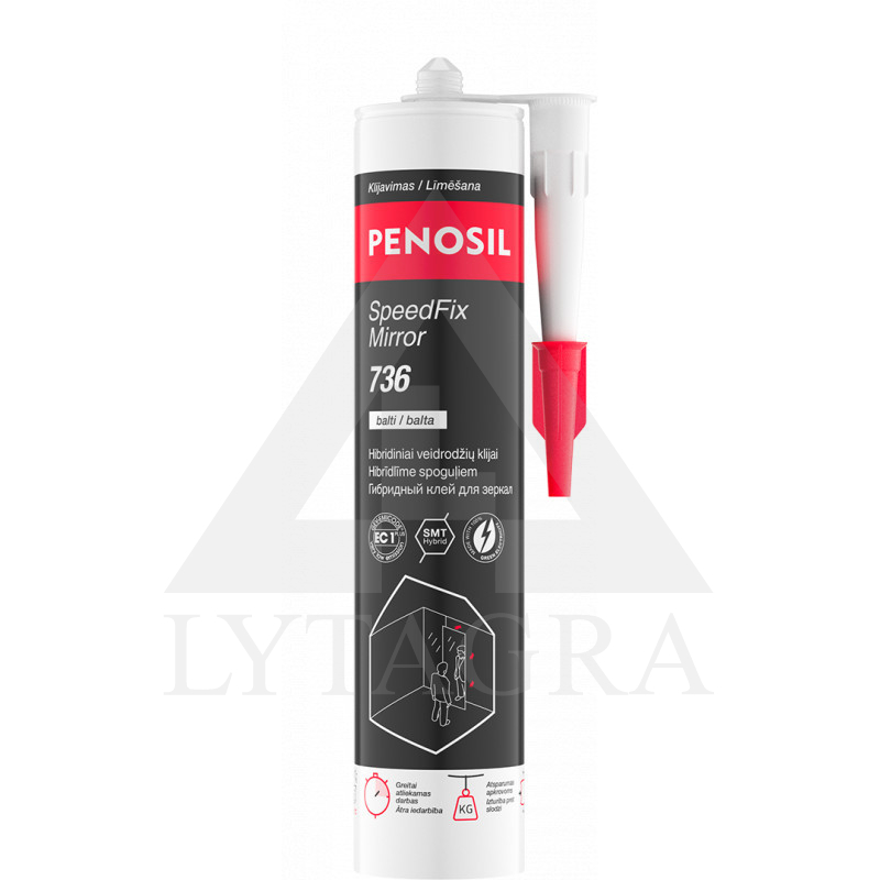 H4588 PENOSIL SPEEDFIX MIRROR 736 290ML HIBRIDINIAI VEIDRODŽIŲ KLIJAI  BALTI