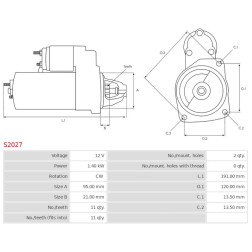 YANMAR STARTERIS 121370-77010