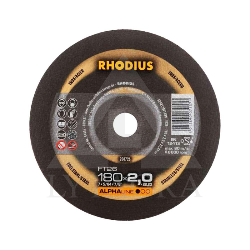 250-208726 PJOVIMO DISKAS FT26 180X2X22.3 MM