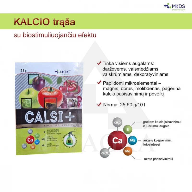 CALSI+ kalcio trąša su mikroelementais B, Mg, Mo, 25 g
