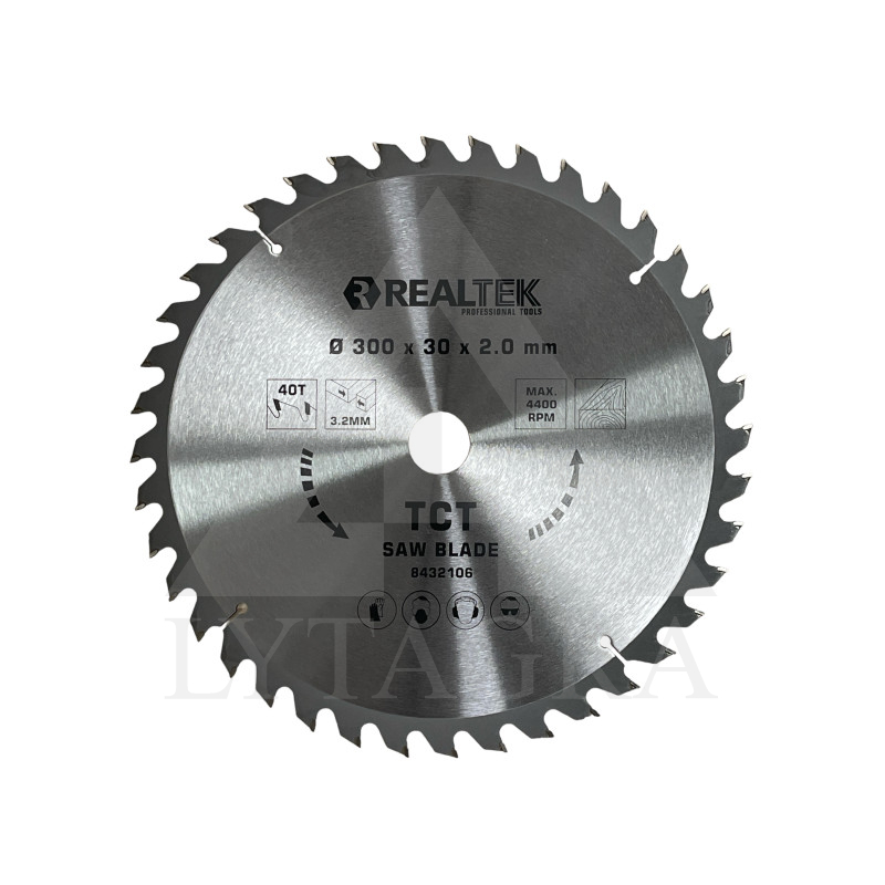 Pjovimo diskas medienai Realtek 8432106 300x30x40T