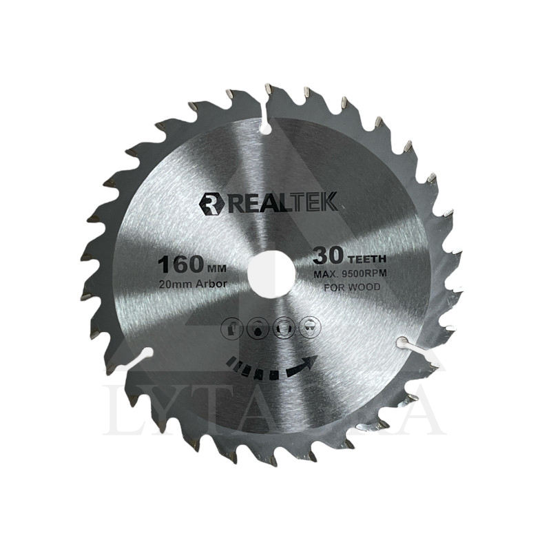 Pjovimo diskas medienai Realtek RT1602030 160x20x30T