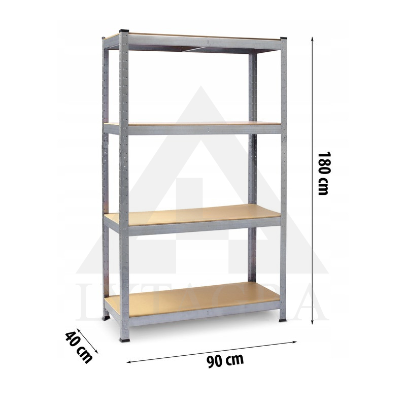Sandėliavimo lentyna 470200 (4 lentynų) 150/600kg 180x90x40cm