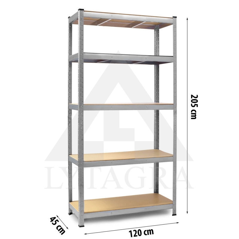 Sandėliavimo lentyna 4850 (5 lentynų) 200/1000kg 205x120x45cm