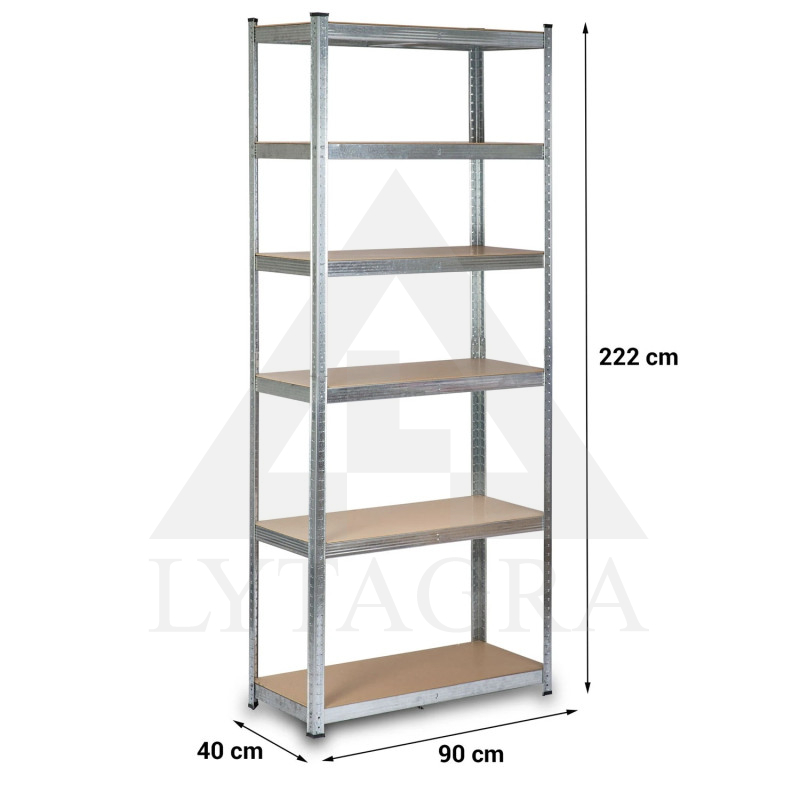 Sandėliavimo lentyna 4814 (6 lentynų) 150/900kg 222x90x40cm