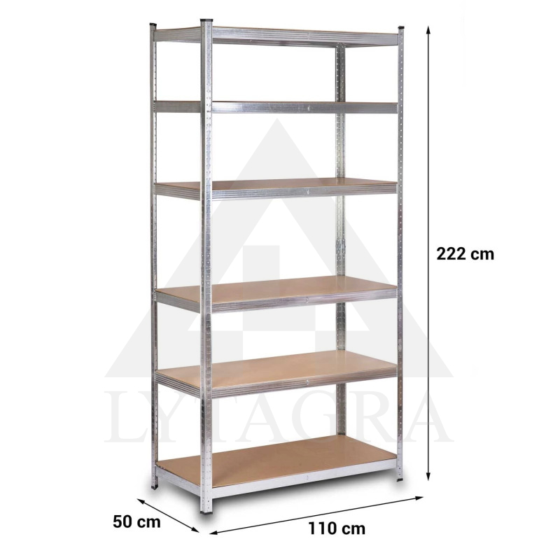 Sandėliavimo lentyna 4815 (6 lentynų) 150/900kg 222x110x50cm