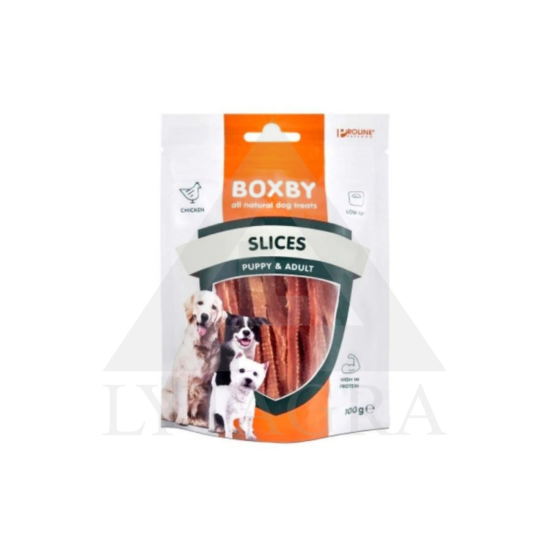 SKANĖSTAI ŠUNIMS BOXBY SLICES100 G G0010359