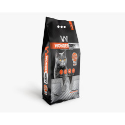 WONDER GREY NATURAL bentonitinis kačių kraikas su aktyvuota anglimi 10 kg.