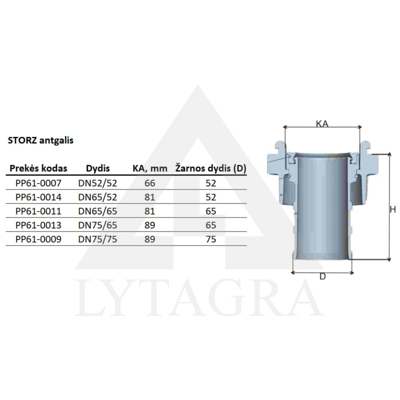 PP61-0007 STORZ ANTGALIS 52MM ALIUMINIS S66 Ž51