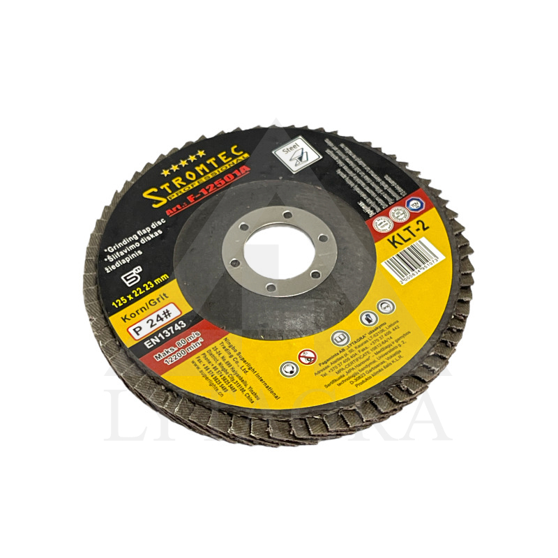 Žiedlapinis šlifavimo diskas Stromtec 125x22.23 P24