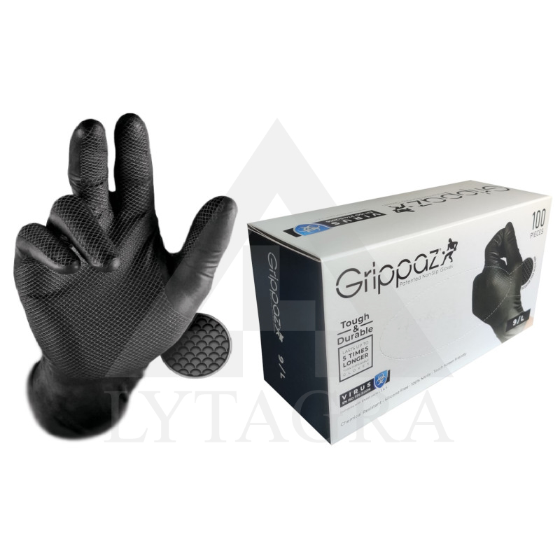 GRIPPAZ-245BL-2X L VIENKARTINĖS NITRILINĖS JUODOS GRIPPAZ-245BL-2X L VIENKARTINĖS NITRILINĖS JUODOS