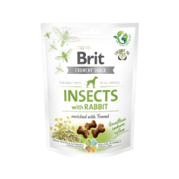 Brit Care skanėstai šunims Crunchy su vabzdžiais ir triušiena 200 g