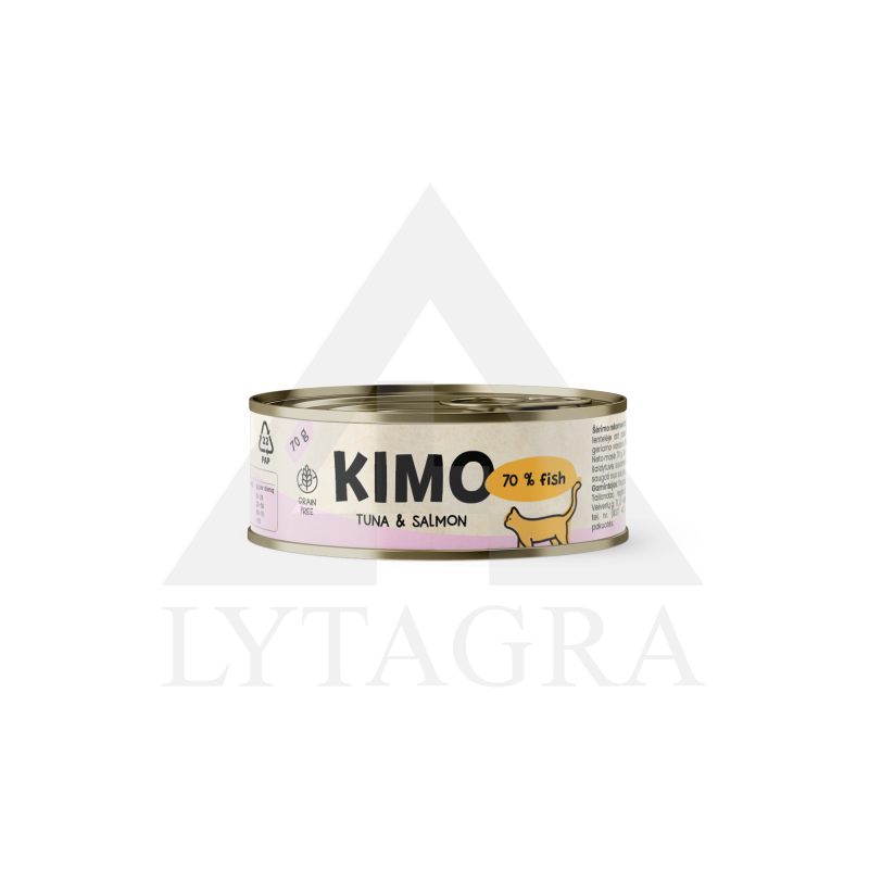 Kimo konservai katėms su tunu ir lašiša 70 g