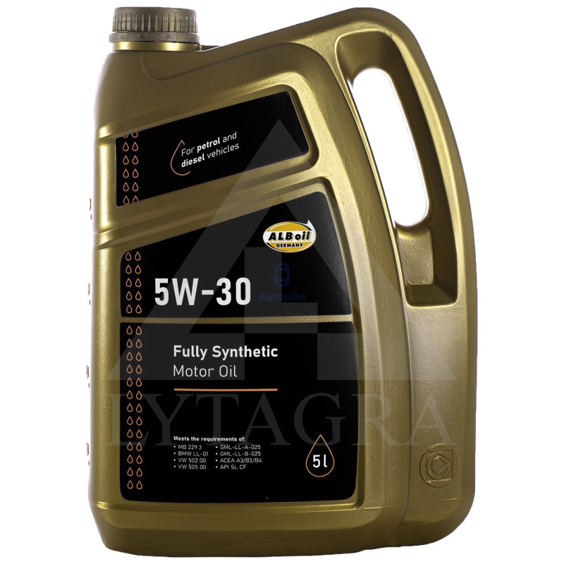 ALB ALYVA 5W-30 PILNAI SINTET. UNIVERSALI 5L