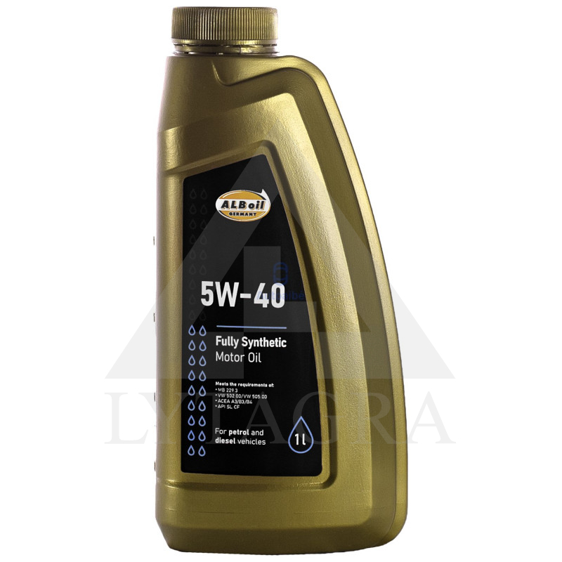 ALB ALYVA 5W-40 PILNAI SINTET. UNIVERSALI 1L