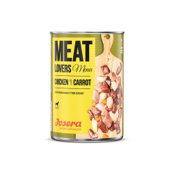 JOSERA SUPER PREMIUM Meat Lovers konservai šunims su vištiena ir morkomis 800 g JOS0524