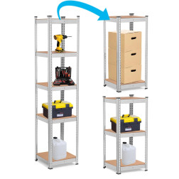 Sandėliavimo lentyna 4819 (5 Lentynų) 100/500kg 180x40x40cm