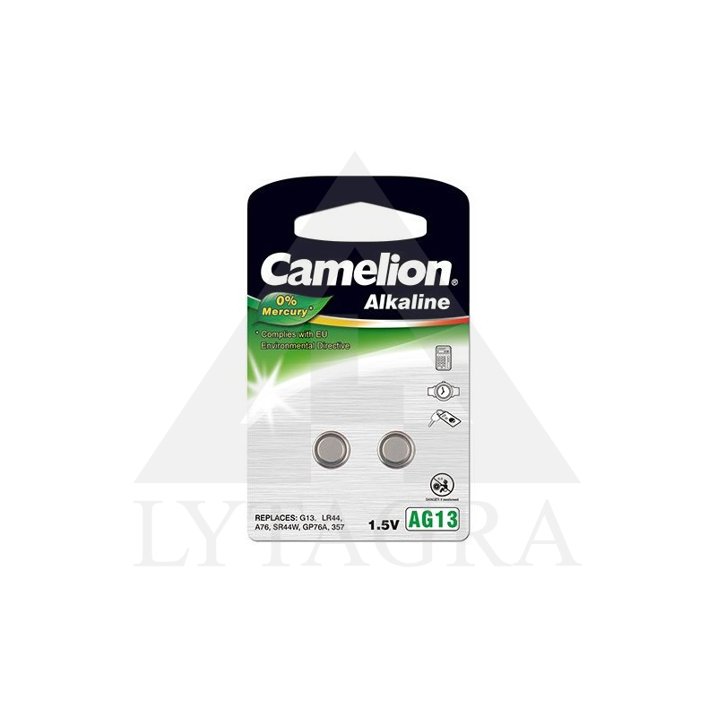 Mikro el. be gyv. 1,5 V LR44/AG13, 2 vnt.