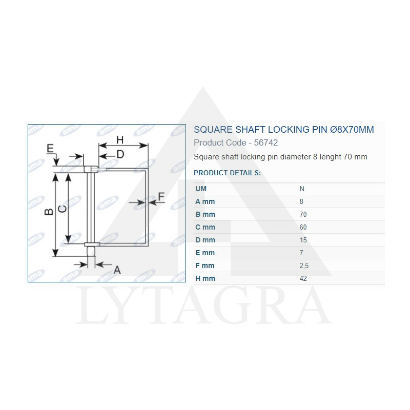 56742 FIKSAVIMO KAISTIS 8X70 MM 5vnt5vnt pakuote - 56742