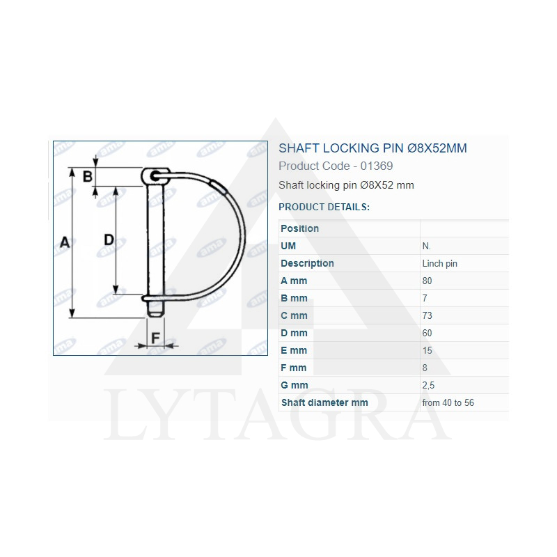 01369 / 05911 FIKSAVIMO KAISTIS 8X80 mm 5vnt5vnt pakuote - 01369 / 05911
