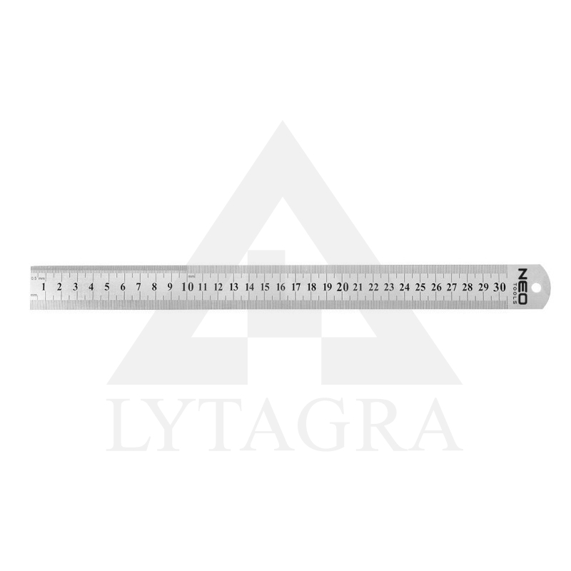 72-213 NERŪDIJANČIO PLIENO LINIUOTĖ 30CM