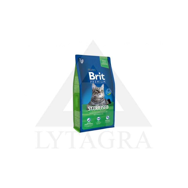 Brit Premium Adult sausas maistas sterilizuotoms katėms 0,3 kg