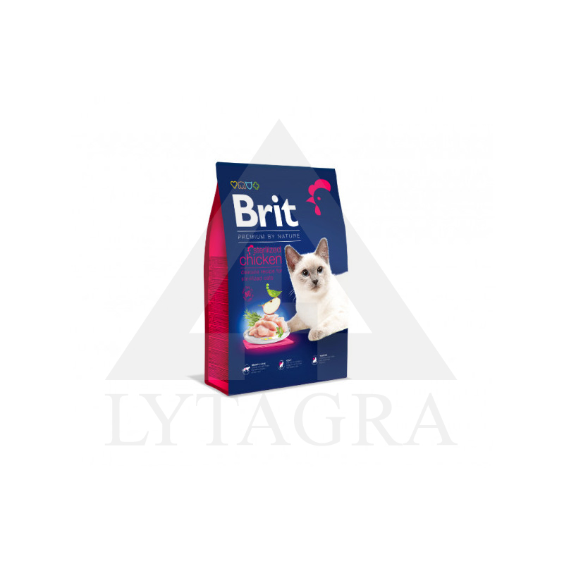 Brit Premium Adult sausas maistas sterilizuotoms katėms 8 kg