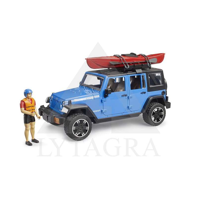 02529 Bruder Jeep Wrangler džipas su kajaku ir figūrėle