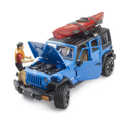 02529 Bruder Jeep Wrangler džipas su kajaku ir figūrėle