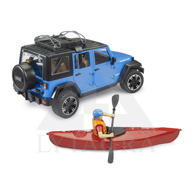 02529 Bruder Jeep Wrangler džipas su kajaku ir figūrėle