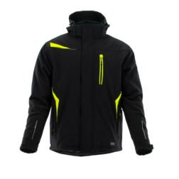 S STRIUKĖ SOFTSHELL COMFORT JUODA/GELTONA