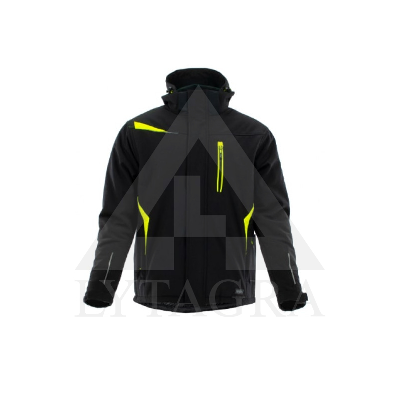 S STRIUKĖ SOFTSHELL COMFORT JUODA/GELTONA